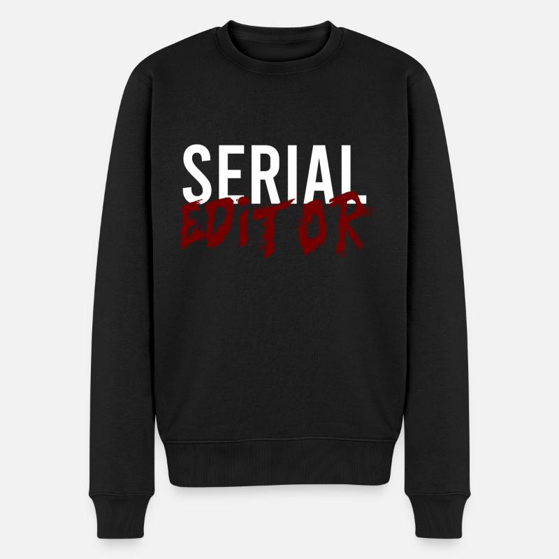 Serieneditor - Männer Premium Bio Pullover - Schwarz