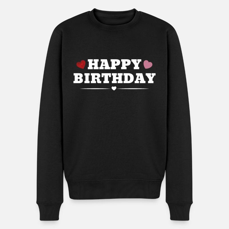 Happy Birthday - Männer Premium Bio Pullover - Schwarz