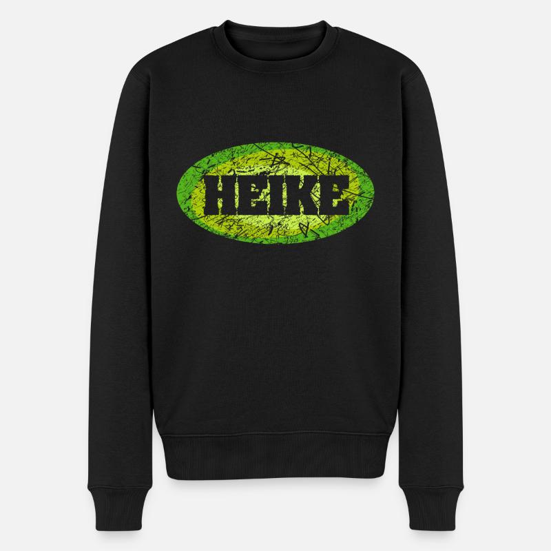 heike - Männer Premium Bio Pullover - Schwarz