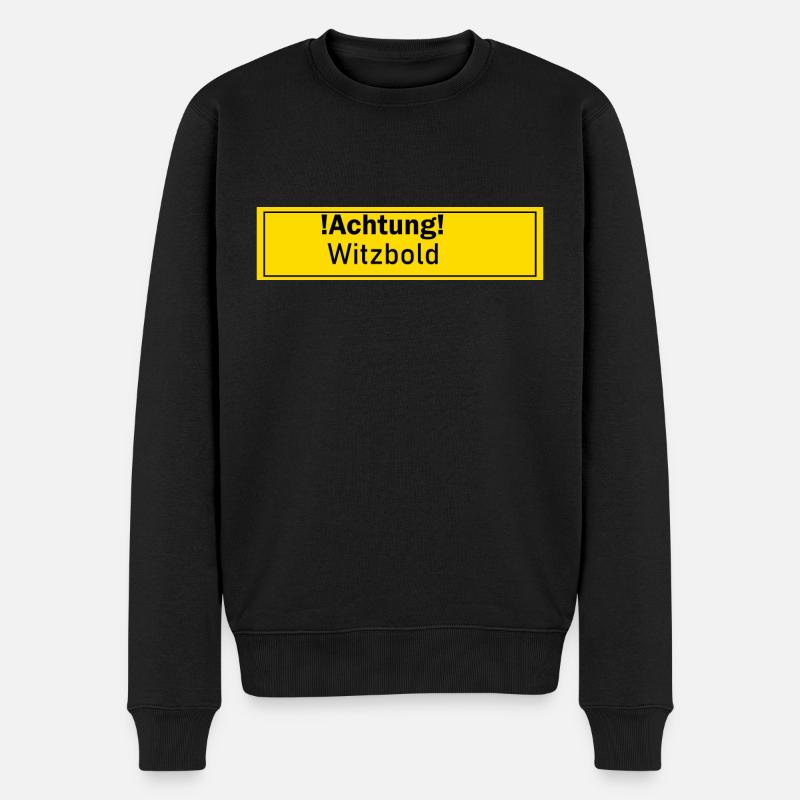 Witzbold witzig Mann Witzig Geschenk Geschenkidee - Männer Premium Bio Pullover - Schwarz