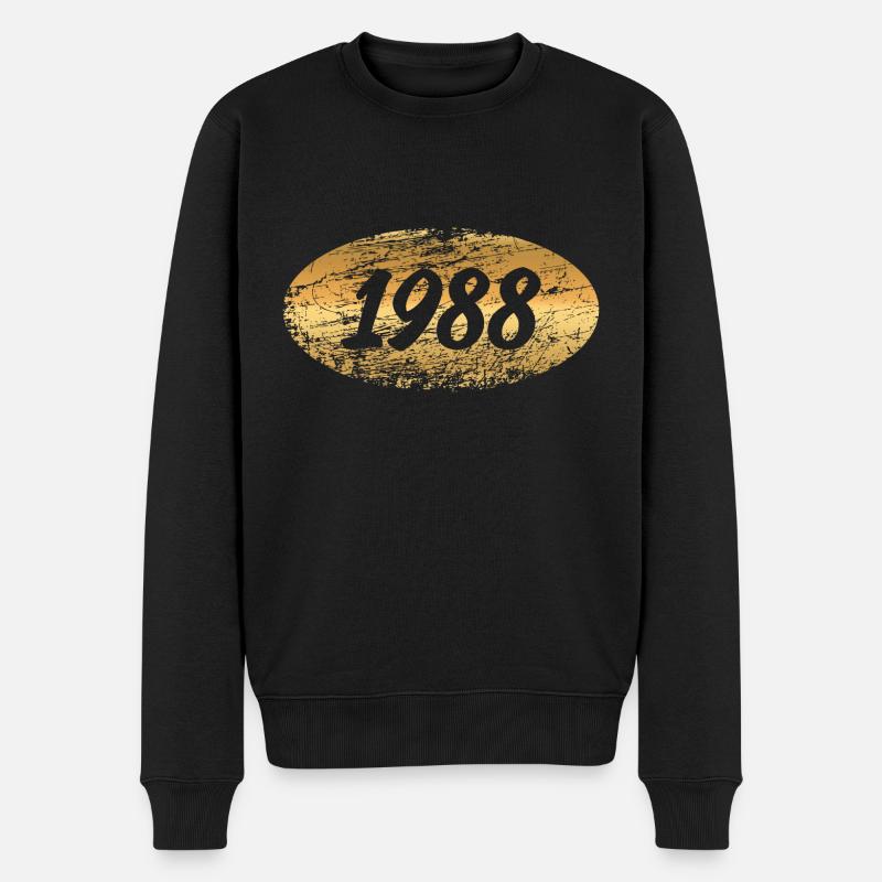 1988 - Männer Premium Bio Pullover - Schwarz