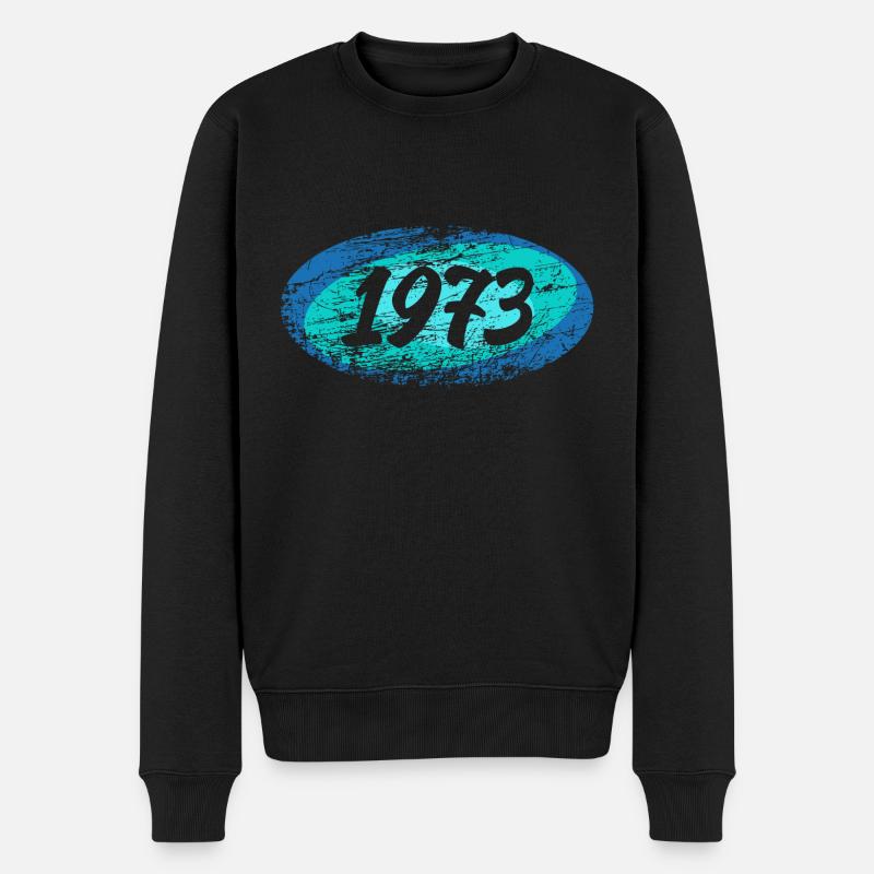 Jahr 1973 - Männer Premium Bio Pullover - Schwarz
