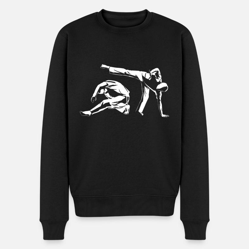 Capoeira - Männer Premium Bio Pullover - Schwarz