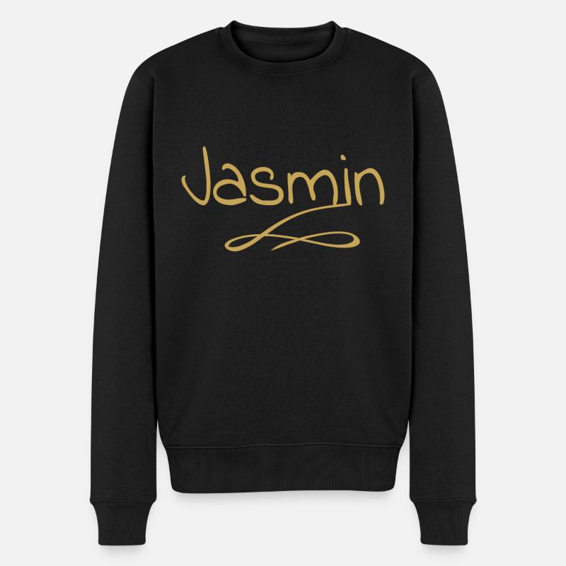 Vorname jasmin - Männer Premium Bio Pullover - Schwarz