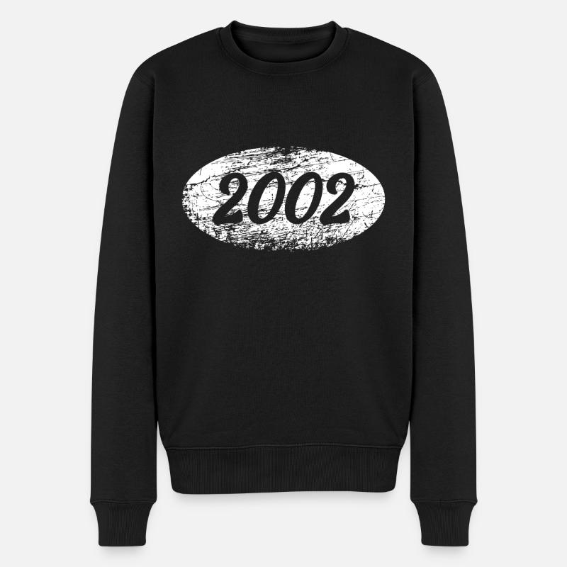 Freizeit 2002 - Männer Premium Bio Pullover - Schwarz