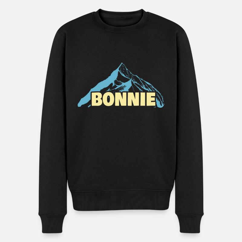 Bonnie als Frauenname - Männer Premium Bio Pullover - Schwarz