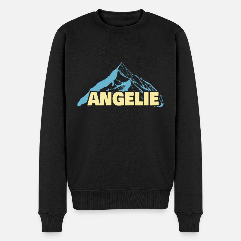 Nom de femme Angelie - Pull Premium bio Homme - noir