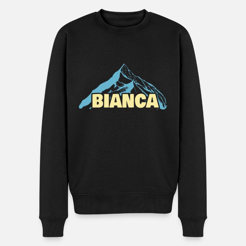 Geschenk für Bianca - Männer Premium Bio Pullover - Schwarz