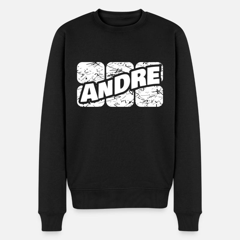 Andre - Männer Premium Bio Pullover - Schwarz