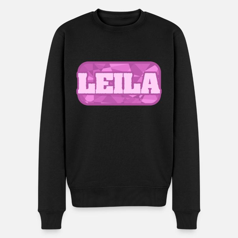 Gesundheit Leila - Männer Premium Bio Pullover - Schwarz