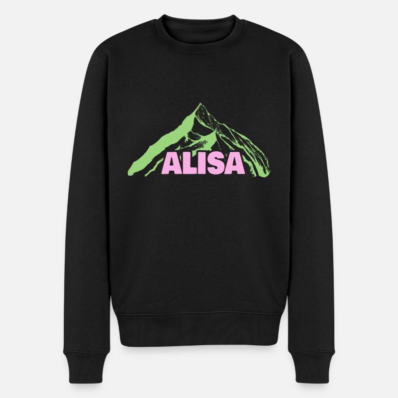 Bergsteigen Alisa - Männer Premium Bio Pullover - Schwarz