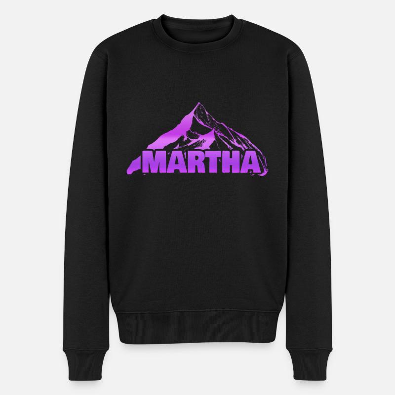 Martha - Männer Premium Bio Pullover - Schwarz