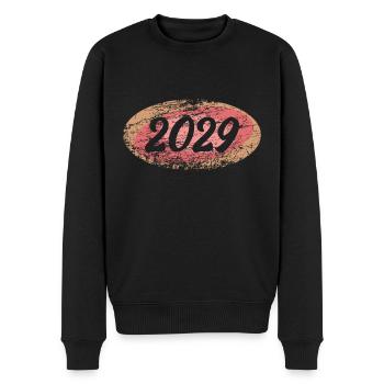 2029 - Männer Premium Bio Pullover - Schwarz - Vorne - Nico (187cm)