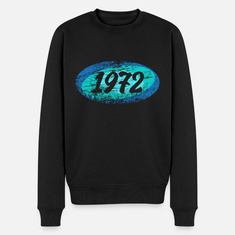 1972 1972 - Männer Premium Bio Pullover - Schwarz