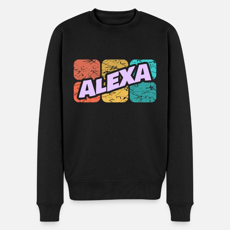Alexa Alexa - Männer Premium Bio Pullover - Schwarz