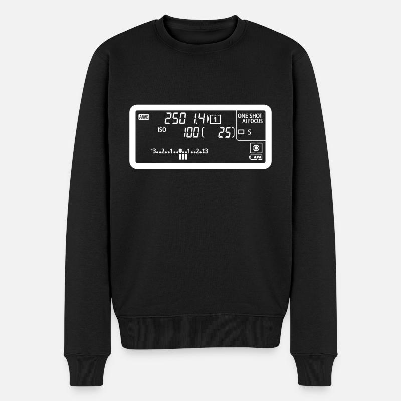 Top LCD Canon - Männer Premium Bio Pullover - Schwarz