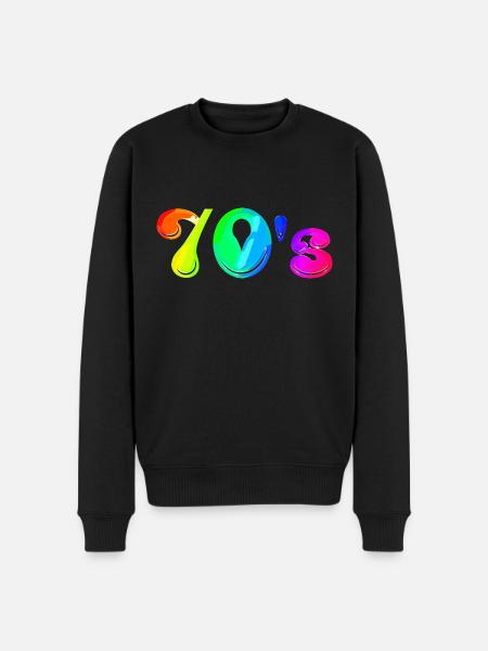 70s | Seventies | Decade | Symbol - Men's Premium Organic Jumper - black