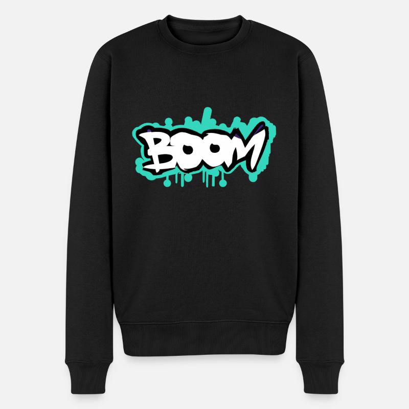 Boom Grafitti Style - Pull Premium bio Homme - noir