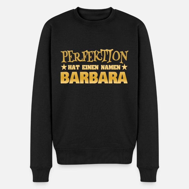 Frauenname Barbara - Männer Premium Bio Pullover - Schwarz