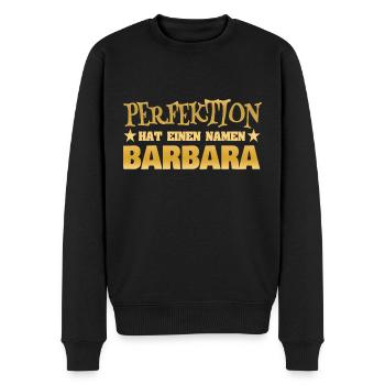 Perfektion Barbara - Männer Premium Bio Pullover - Schwarz - Vorne - Nico (187cm)