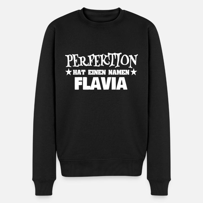 Perfektion Flavia - Männer Premium Bio Pullover - Schwarz