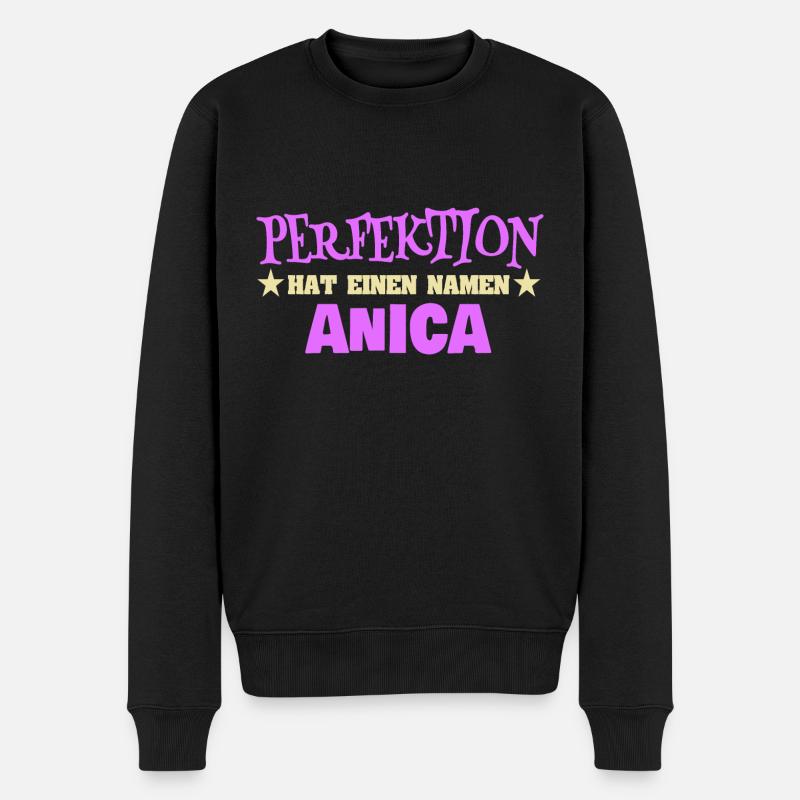 Perfektion Anica - Männer Premium Bio Pullover - Schwarz