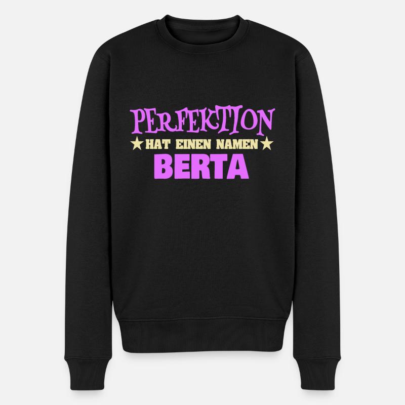 Geschenk für Berta - Männer Premium Bio Pullover - Schwarz