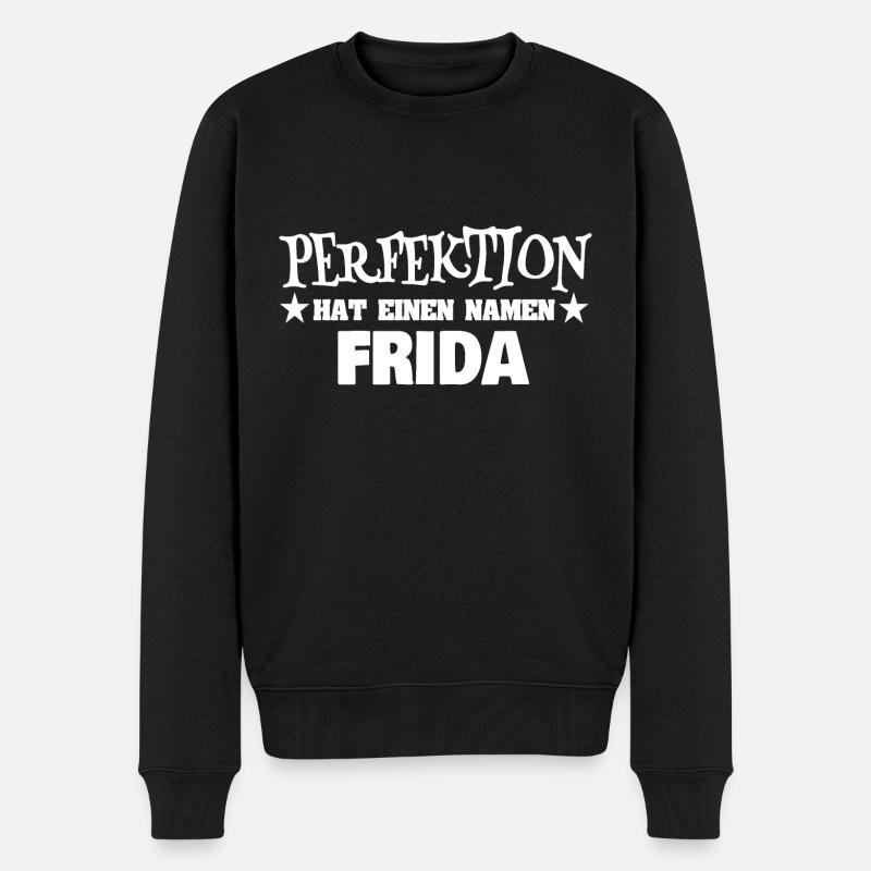Frauenname - Männer Premium Bio Pullover - Schwarz