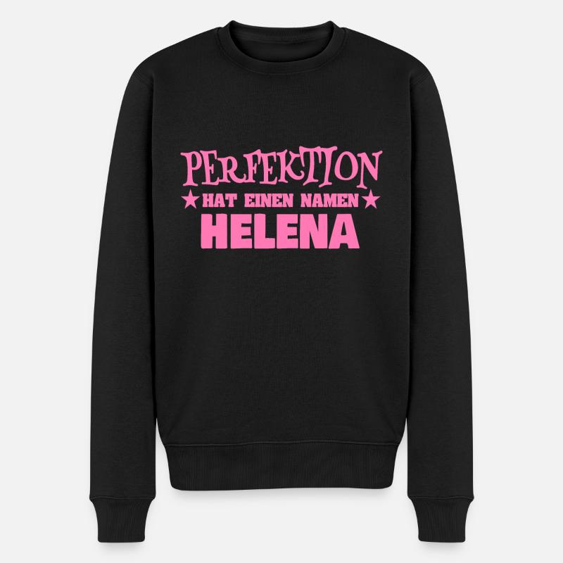 Frauenname Helena - Männer Premium Bio Pullover - Schwarz