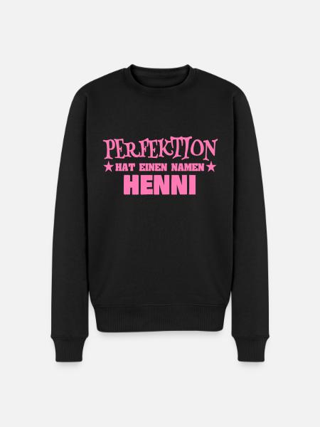 Frauenname Henni - Männer Premium Bio Pullover - Schwarz