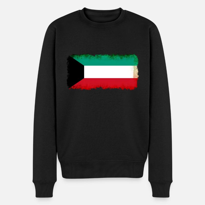 Kuwait als Flagge - Männer Premium Bio Pullover - Schwarz