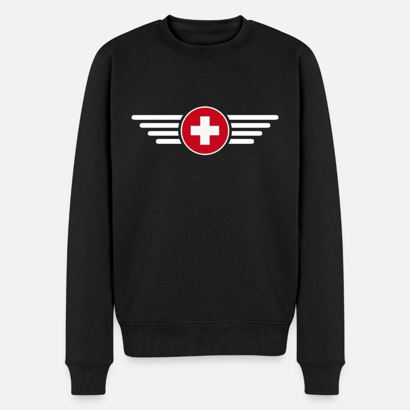 T-shirt style suisse - Pull Premium bio Homme - noir
