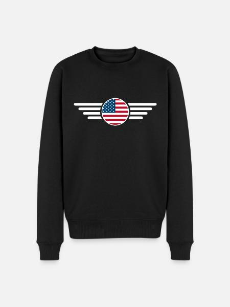 USA Freedom Spirit T-Shirt - Men's Premium Organic Jumper - black