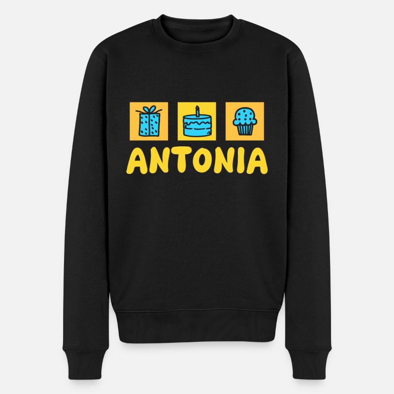 Antonia comme prénom - Pull Premium bio Homme - noir