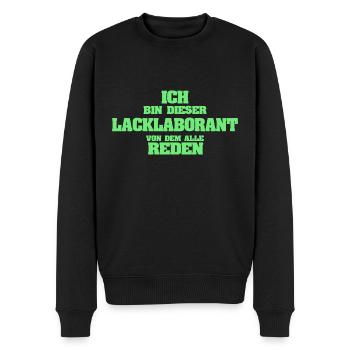 Geschenk für Lacklaborant - Männer Premium Bio Pullover - Schwarz - Vorne - Nico (187cm)
