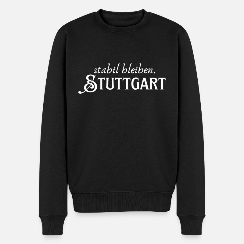 Stabil bleiben Stuttgart - Männer Premium Bio Pullover - Schwarz