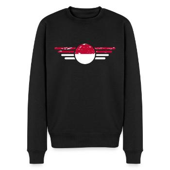 Ich liebe Indonesien, Stil Design T-Shirt - Männer Premium Bio Pullover - Schwarz - Vorne - Nico (187cm)