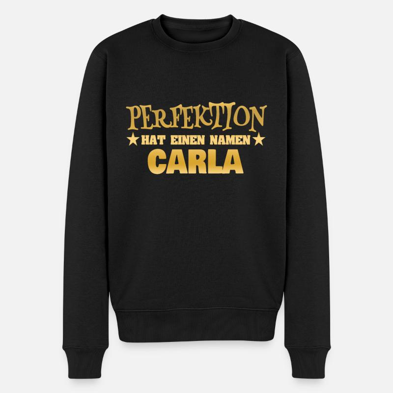 Geschenk für Carla - Männer Premium Bio Pullover - Schwarz