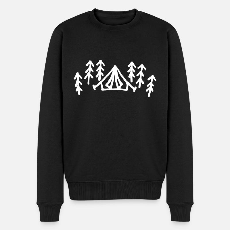 Tente Camping Paysage - Pull Premium bio Homme - noir