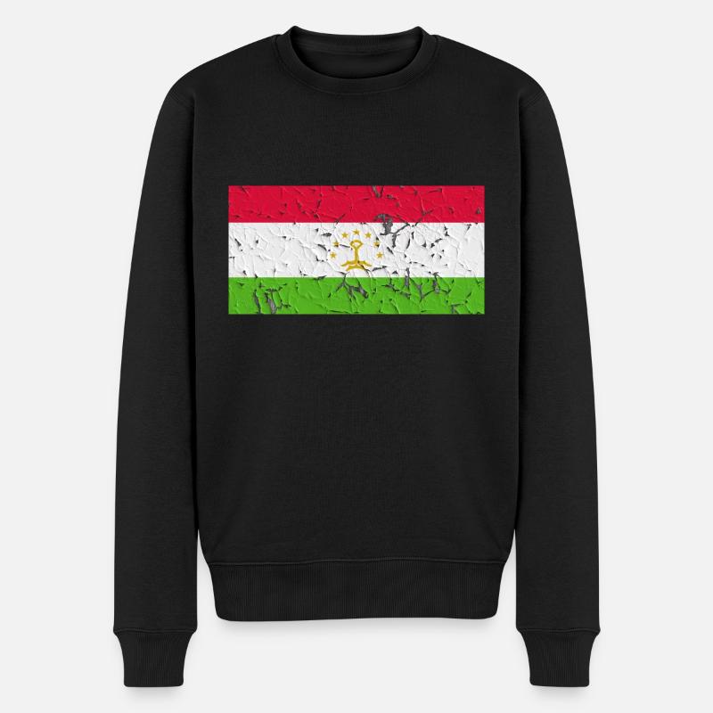 Tadschikistan - Männer Premium Bio Pullover - Schwarz
