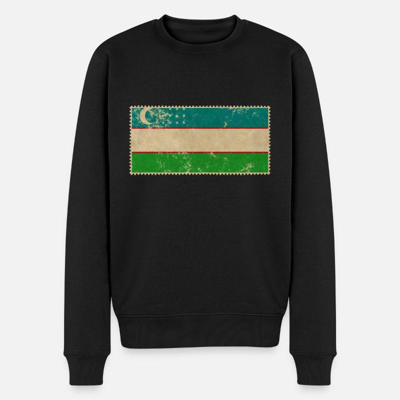 Ouzbékistan - Pull Premium bio Homme - noir