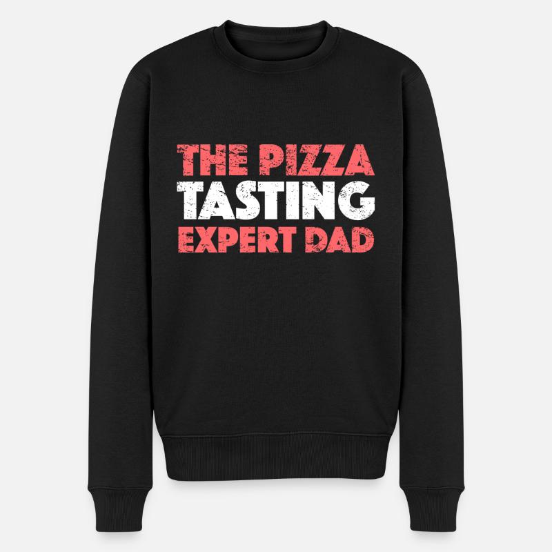 The Pizza Tasting Expert Dad - Männer Premium Bio Pullover - Schwarz