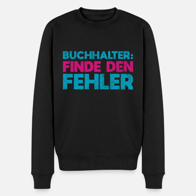 Buchhalter: Finde Den Fehler - Männer Premium Bio Pullover - Schwarz
