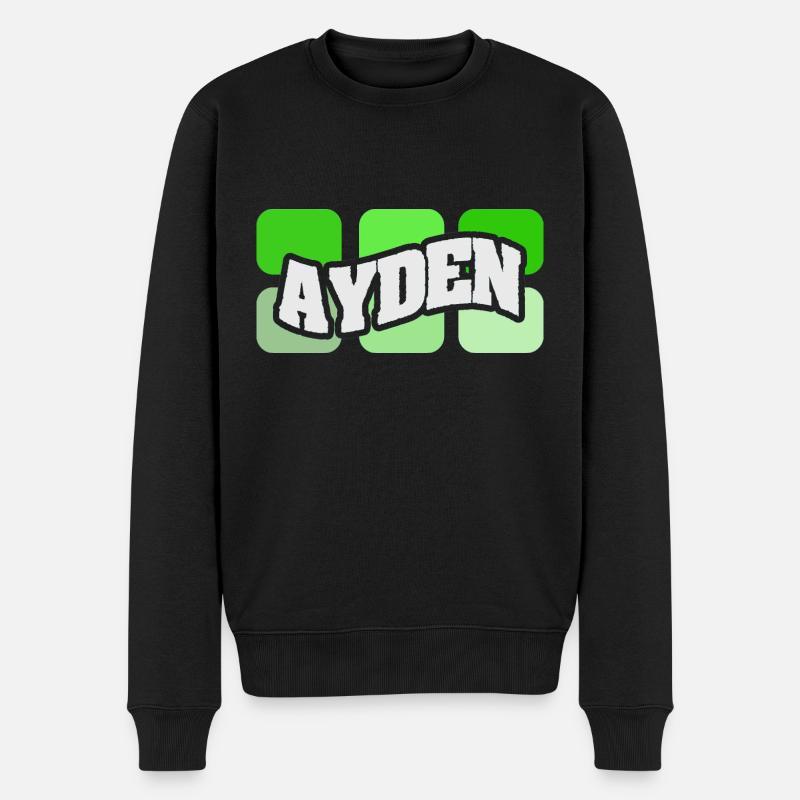 Nom : Ayden - Pull Premium bio Homme - noir