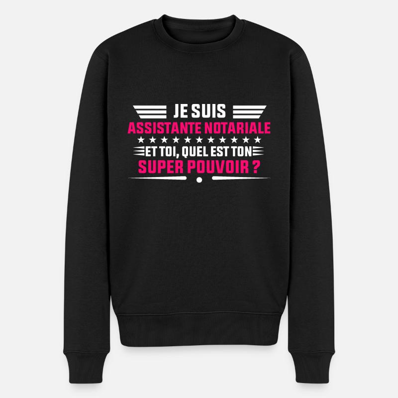 je suis Assistante notariale idée cadeau - Pull Premium bio Homme - noir