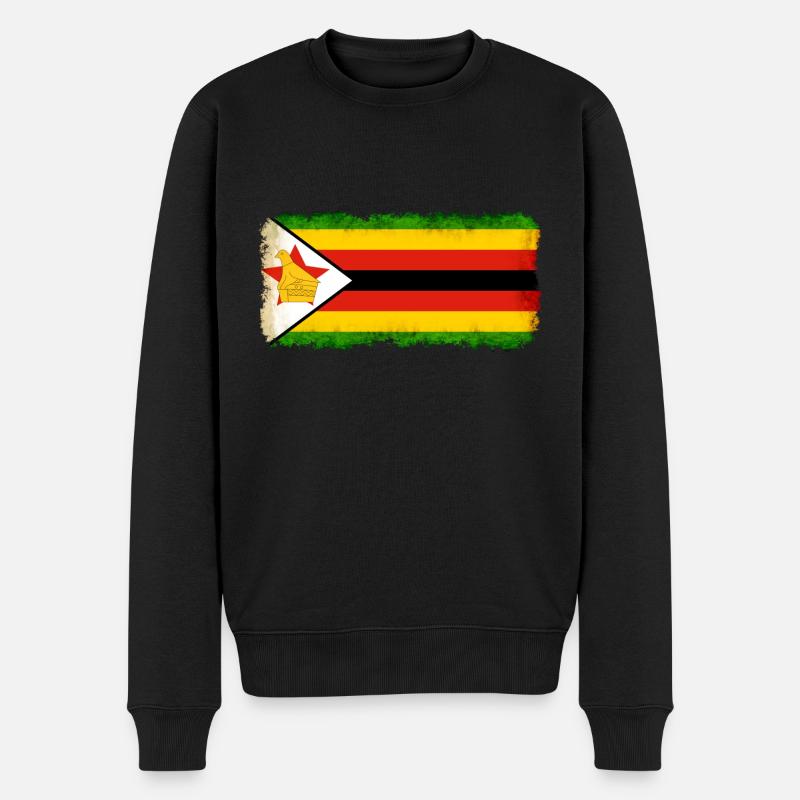 Geschenk für Simbabwe - Männer Premium Bio Pullover - Schwarz