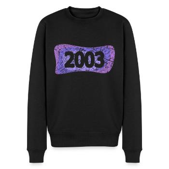 Students 2003 - Men's Premium Organic Jumper - black - Front - Nico (187cm)