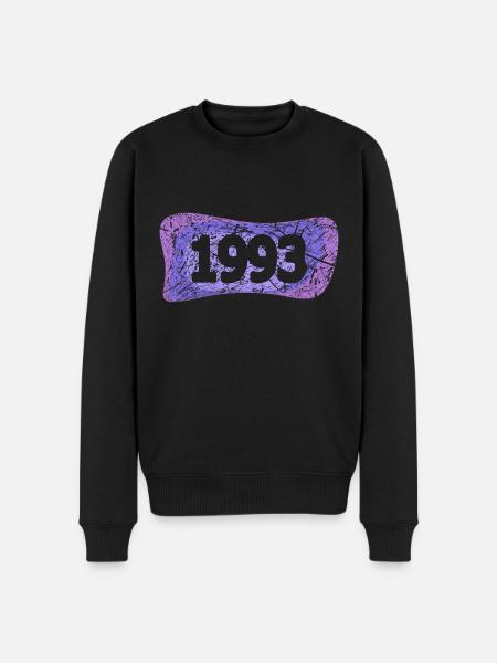 1993 - Männer Premium Bio Pullover - Schwarz