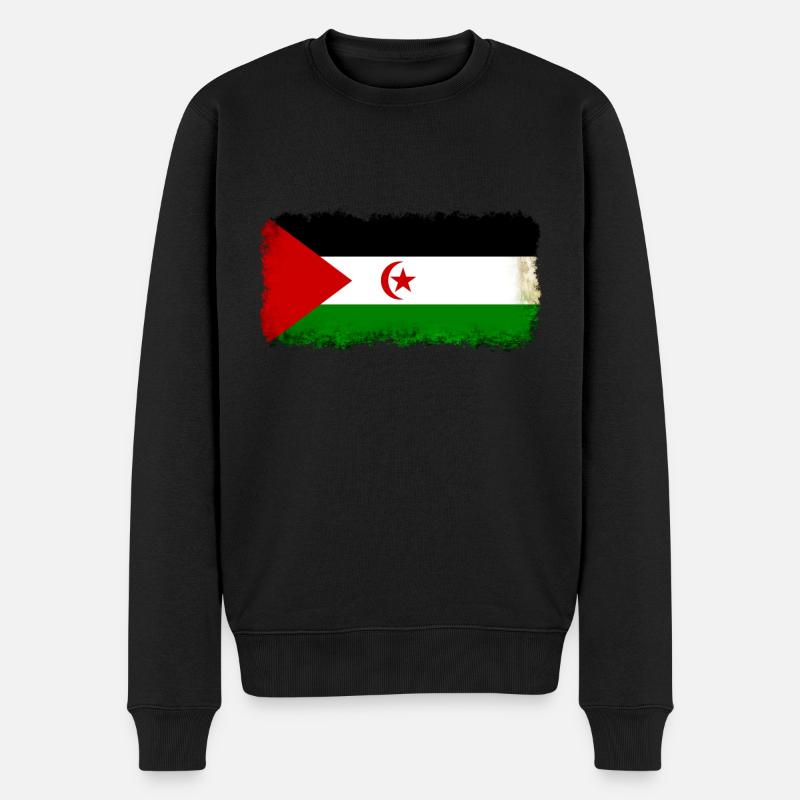 Westsahara Westsahara - Männer Premium Bio Pullover - Schwarz