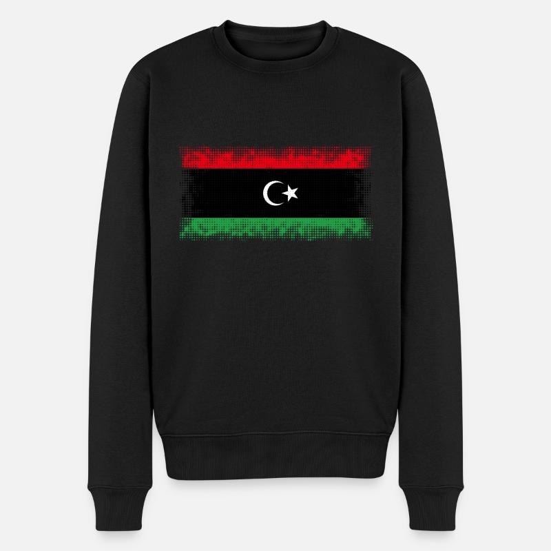 Libyen Libyen - Männer Premium Bio Pullover - Schwarz
